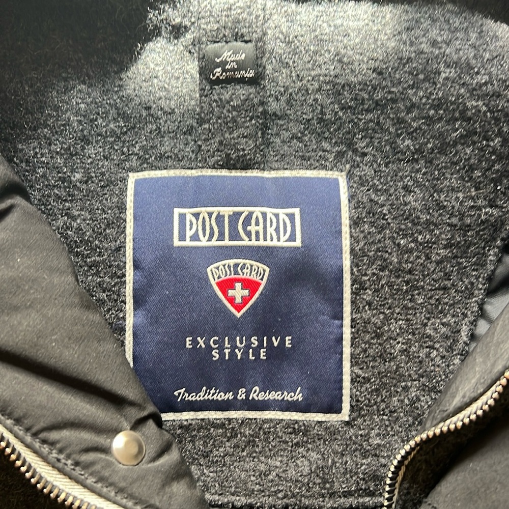 Postcard - Original Post Card wool and lined designer jacket.